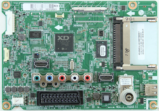 LG 42LN5400 main board EAX64891403(1.0) EBR75890817 - zum Schließen ins Bild klicken